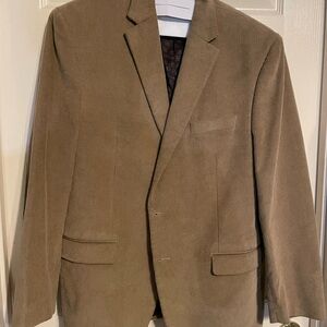 Chaps Men’s Corduroy Blazer – Size 44R – Tan – Classic Lined Sport Coat